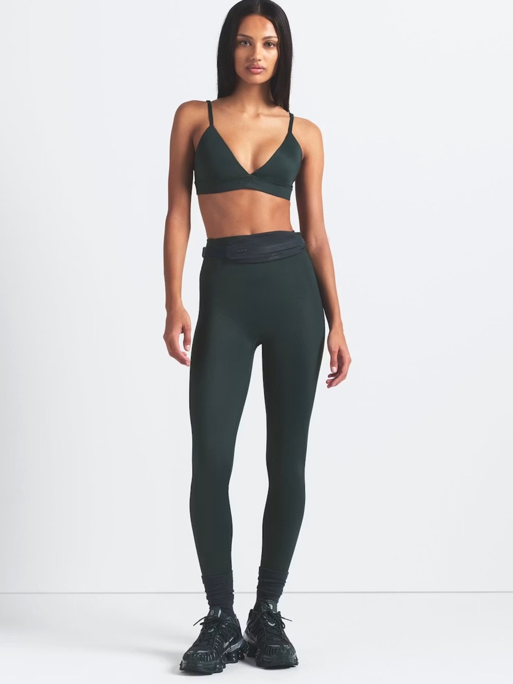 Nike Skims Shine Bonded Waist Legging 26” Dark Teal (Limited Edition)